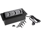 Prise électrique strongpower 3x 230v, noir, fr