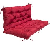 Cojín para banco de jardín interior y exterior/cojín para silla/alivio del dolor de espalda, 120*100*10 cm, cojín rojo, respaldo confiable, portátil