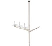Soporte para estante de hilo para máquina de coser, accesorio de consumible de metal para máquina de coser (3 cables, luz amarilla y luz blanca)
