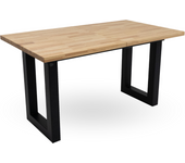 Mesa de comedor versus mesa salón industrial en acabado madera patas metálicas extensible 140-180cm