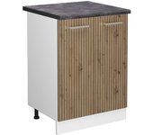 Vicco mueble bajo de cocina r-line, roble artesanal, 60 cm , et antracita
