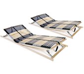 Somieres de cama 2 uds con 42 láminas 7 zonas 90x200 cm
