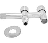 Grifo de acero inoxidable 3/8, 1 entrada, 2 salidas, lavadora, grifo de agua para el hogar, baño, balcón