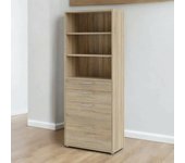 Aparador loise, bufé de salón, aparador de salón, despensa de cocina, 89x40 h222 cm, roble