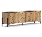 Vicco mueble bajo para tv hatto, roble, 156.8 x 50 cm