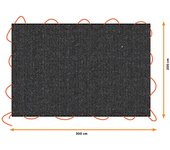 Lona negra para remolque 2x3m black+decker