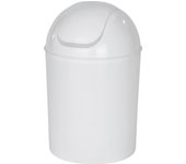 Cubo de basura con tapa abatible plástico 6l blanco ø20x30cm wenko