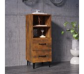 Aparador | aparador de comedor | armario de cocina madera contrachapada roble ahumado 34,5x34x90 cm cfw36749