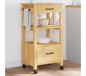 Carro de cocina monza 48x40x90 cm madera maciza de pino