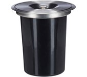 Wellhome cubo de basura de encimera 8l negro ø26,5x29,5 cm