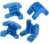 2 pares de torres de amortiguación delanteras y traseras de metal universales rc para camión losi lmt 4wd con eje sólido 1/8 (azul)