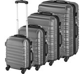 Tectake conjunto de 4 maletas de abs