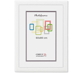 Marco de foto 60x80cm (blanco) mod-257 hecho de madera, ancho de moldura 2cm