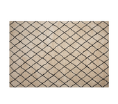 Beliani alfombra beige/negro 160 x 230 cm midyat