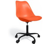Silla de oficina tulip giratoria con ruedas - estructura negra
