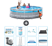Paquete de piscina - intex - alrededor - 488x488x122 cm + accesorios a2716