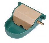 Bebedero automático de aluminio para perros 11x16x6 cm verde. salidad de depósito de agua
