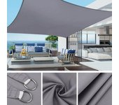 Toldo vela de sombra, toldo rectángulo de 2 x 3 m, sombrilla impermeable con bloque uv, tela de sombra para acampar para exteriores, jardín, piscina