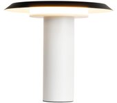 Lámpara de mesa blanca y negra h 24 cm tina led