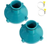 Adaptador de manguera de piscina de 2 piezas compatible con sistemas de filtrado de piscina bestway (ø 80 mm a ø 32 mm) con abrazadera de manguera