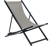 Beliani hamaca plegable locri ii metal gris