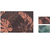 H&h 12 manteles individuales de pvc decorados fern 45x30 cm