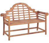 Banco de jardín muebles de exterior para terraza terraza 127 x 58,5 x 92,5 cm madera maciza de teca 02_0011236