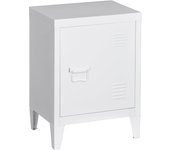 Mesita de noche de acero laminado 57 x 40 x 30 cm blanco mate 03_0008679