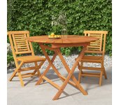 Maison exclusive - mesa de jardín plegable madera maciza de teca ø 85x75 cm