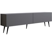 Mueble tv: antracita, patas negras, 170 x 52 x 32 cm