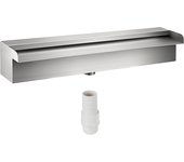 Vevor cascada para piscina cascada de agua de acero inoxidable 30 x 11.4 x 7.8 cm fuente de cascada cascada agua acero inoxidable