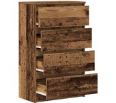 Aparador | aparador de comedor | armario de cocina de madera ingeniería madera envejecida 60x35x98,5cm cfw15430