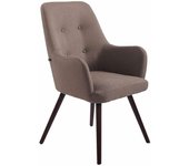 Sillón aarhus en tela de nogal topo