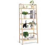 Vevor estantería baño 4 niveles, estante bambú, almacenaje multifuncional, soporte plantas autónomo, estantería cocina casa