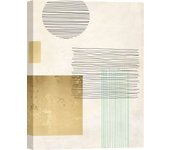 Cuadro de estilo nórdico - impresión sobre lienzo - sayaka miko, líneas y formas iii - 90x120 cm