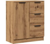 Aparador | aparador de comedor | armario de cocina de madera de ingeniería roble artisan 60x30x70 cm cfw87384