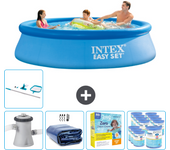 Paquete de piscina - intex - alrededor - 305x305x76 cm + accesorios cb28