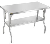 Vevor mesa plegable de acero inoxidable de 48 x 24 x 33,5 pulgadas