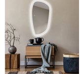 Espejo irregulares de bano con iluminación luz led (94x174cm) espejo de pared blanco frío interruptor táctil