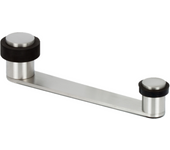 Tope retenedor para puerta de hasta 100 mm, de acero con goma protectora negra, atornillable, evi herrajes