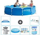 Paquete de piscina - intex - alrededor - 305x305x76 cm + accesorios a1693