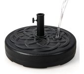 Base para sombrilla, para barra 38/48 mm, rellenable de arena y agua, hdpe, paragüero para terraza jardín piscina (φ56cm, 23l)