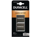 Duracell drgoproh4-x2 batteria per gopro hero 4 ahdbt-401, 2 pezzi, nero