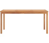 Mesa de comedor de jardín 160x80x77 cm madera maciza de teca