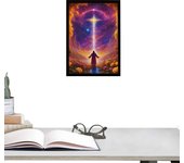 Lámpara de jesús, luz led 4d con marco de cristo, recargable por usb, lámpara milagrosa para el hogar y sala de oración, 17 x 4,6 x 22 cm