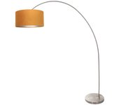 Mexlite - lámpara de pie - solva - acero - metal tejido - lámpara de arco - e27 - 3910st