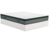 Conjunto de canapé abatible de 160 x 200 cm con cajón blanco + colchón de muelles ensacados de 22 cm de espesor - prestige de ysmée