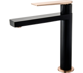 Allure mezclador alto de lavabo en acero inoxidable y negro