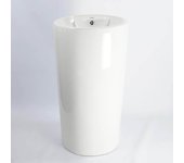 Totem lavabo cilíndrico - cerámica blanca - 46x82 cm - sigma