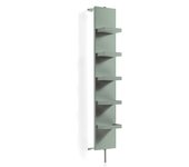 Lineabeta - columna giratoria abierta con espejo y estantes ciacole verde salvia